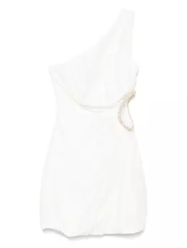 SANDRO платье мини на одно плечо, белый