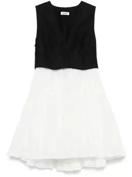 SANDRO платье мини с контрастными вставками, черный