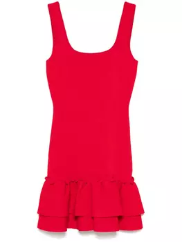 SANDRO платье мини с оборками, красный