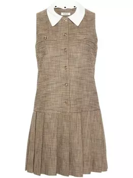 SANDRO платье мини в ломаную клетку, коричневый