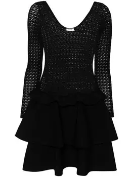 SANDRO платье со вставками, черный