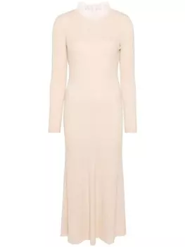 SANDRO платье в рубчик, серый