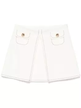SANDRO плиссированная мини-юбка, белый