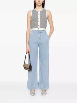 SANDRO полосатый жилет, черный