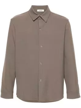 SANDRO рубашка из джерси, коричневый