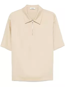 SANDRO рубашка поло на молнии, нейтральный