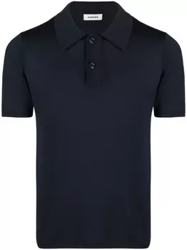 SANDRO рубашка поло с заостренным воротником, синий