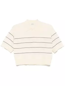 SANDRO рубашка поло в полоску, нейтральный