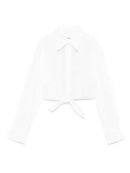 SANDRO рубашка с цветочной вышивкой, белый