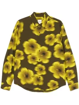 SANDRO рубашка с цветочным принтом, зеленый