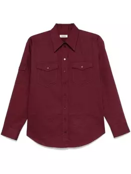 SANDRO рубашка с нагрудными карманами, красный