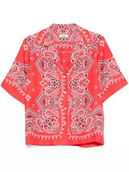 SANDRO рубашка с принтом, красный