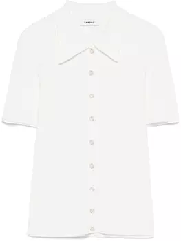 SANDRO рубашка в рубчик, белый