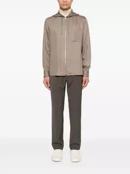 SANDRO саржевая рубашка, коричневый