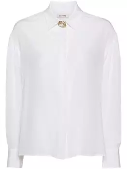 SANDRO шелковая рубашка с длинными рукавами, белый