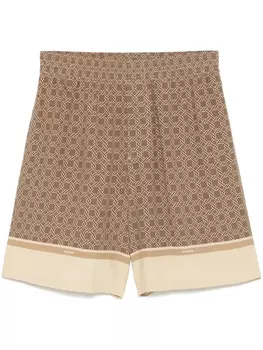 SANDRO шорты-бермуды с узором, коричневый
