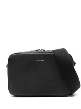 SANDRO сумка-мессенджер с тисненым логотипом, черный