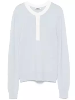 SANDRO свитер хенли, синий