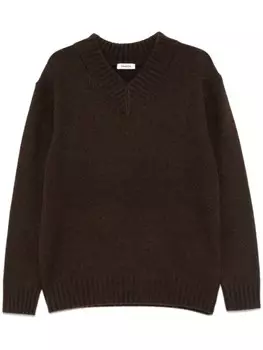 SANDRO свитер крупной вязки, коричневый