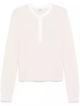 SANDRO свитер с планкой на кнопках, нейтральный