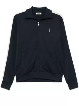 SANDRO толстовка на молнии с вышитым логотипом, синий