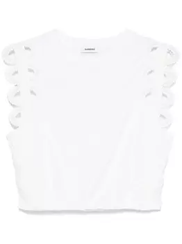 SANDRO топ Chantilly, белый