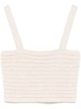 SANDRO топ с пайетками, нейтральный