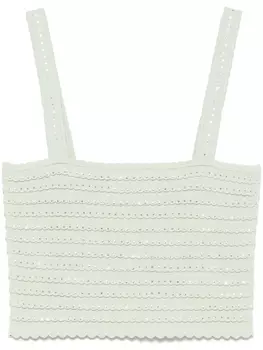 SANDRO топ с пайетками, зеленый