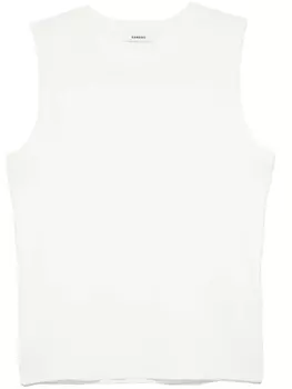 SANDRO топ в рубчик, белый