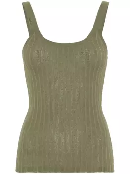 SANDRO топ в рубчик, зеленый