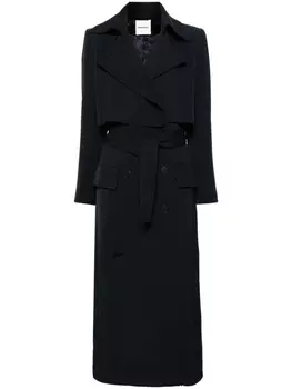 SANDRO тренч с поясом, синий