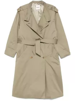 SANDRO тренч с поясом, зеленый