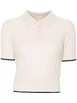 SANDRO трикотажная рубашка поло, нейтральный цвет