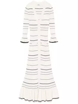 SANDRO трикотажное платье макси, белый