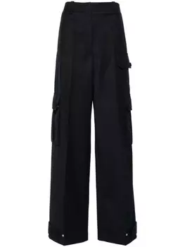 SANDRO твидовые брюки карго, синий