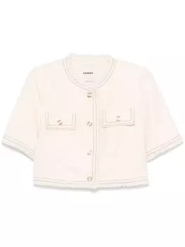 SANDRO твидовый пиджак, нейтральный