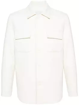 SANDRO твиловая куртка-рубашка, нейтральный цвет