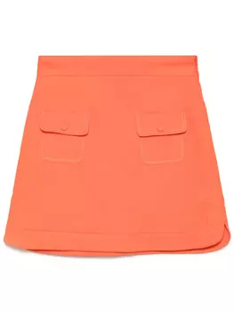 SANDRO твиловая юбка мини, оранжевый