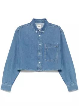 SANDRO укороченная рубашка, синий