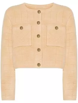 SANDRO укороченный жакет из букле, коричневый