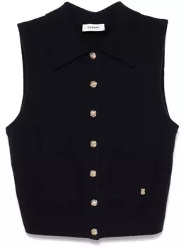 SANDRO жилет на пуговицах, синий