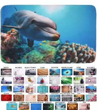 SANILO коврик для ванной дельфин 70 x 110 см, мультиколор