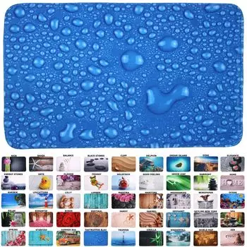 SANILO коврик для ванной капли росы синий 50 x 80 см