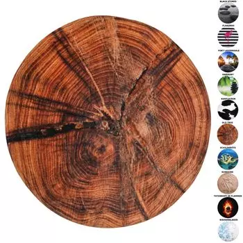 SANILO круглый коврик для ванной Old Tree 80 см, коричневый