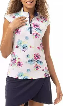 SanSoleil Женская рубашка без рукавов с воротником-стойкой