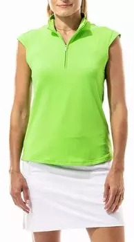 SanSoleil Женская рубашка без рукавов с воротником-стойкой