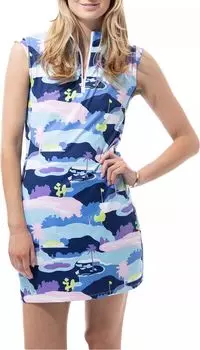 SanSoleil Женское классное платье для гольфа без рукавов Solstyle, голубой
