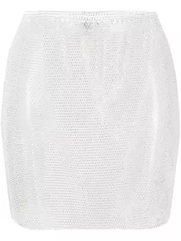 Santa Brands юбка мини со стразами, белый