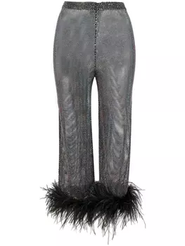 Santa Brands укороченные брюки с перьями, черный
