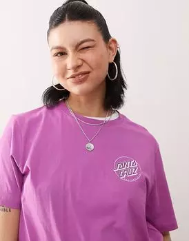 Санта-Крус - Розовая футболка с точечным логотипом на спине Santa Cruz